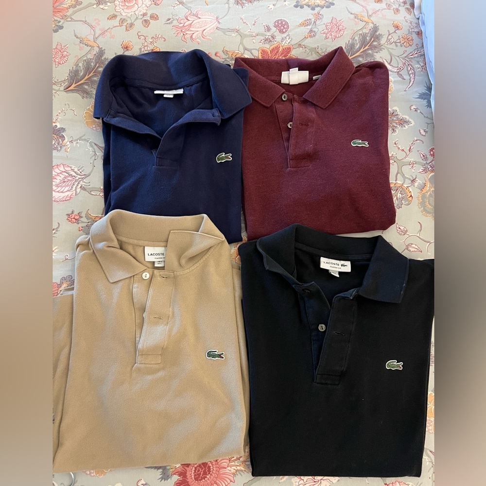Classic Lacoste Polo Shirts - Medium Size